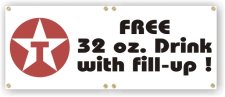 (image for) Texaco 28'' x 6' Banner