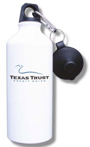 (image for) Texas Trust Credit Union Water Bottle - White