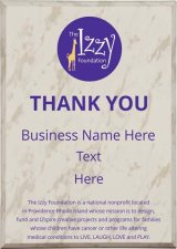 (image for) The Izzy Foundation White Marble Plaque