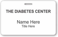 (image for) Diabetes Center Large White Badge