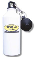 (image for) TJ's Auto & Collision Center Water Bottle - White