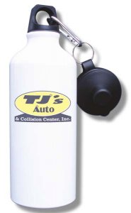 (image for) TJ\'s Auto & Collision Center Water Bottle - White