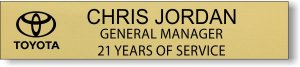 (image for) Toyota World of Lakewood Gold Name Plates