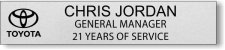 (image for) Toyota World of Lakewood Silver Name Plates