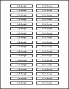 (image for) Label Sheet