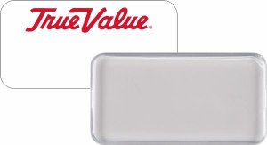 (image for) True Value Large White Badge with Clear Lens (1 Badge)