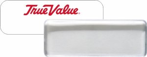 (image for) True Value Small White Badge with Clear Lens (1 Badge)