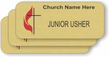 (image for) United Methodist Church Gold Badge Junior Usher Bundle (10 Badges)