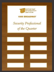 (image for) Universal Protection Service - 1000 Broadway - Quarter Perpetual Plaque