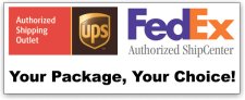 (image for) Postal Annex FedEx UPS 28" x 6' Banner