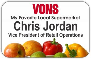 (image for) Vons White Name Badge