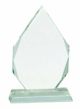 (image for) Crystal Diamond on Clear Pedestal Base - 10 1/2"