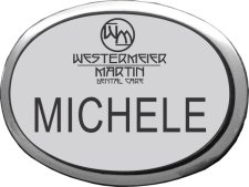 (image for) Westermeier Martin Dental Care Silver Oval Executive Badge