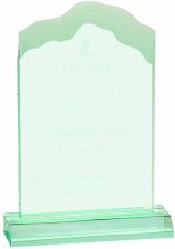 (image for) Jade Frosted White Cap Edge Acrylic Award - Large