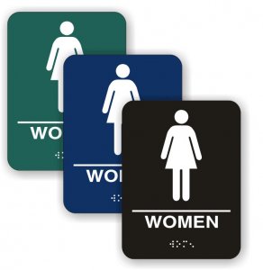 (image for) Womens Restroom Sign (Not Wheel Chair Accessible)