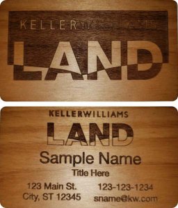 (image for) Keller Williams Land Wood Business Cards