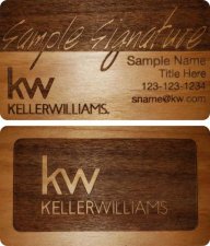 (image for) Keller Williams KW Wood Signature Business Cards