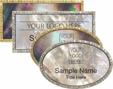 (image for) Mother of Pearl Bling Name Badges