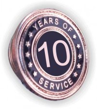 (image for) Years of Service Lapel Pin - 10 Year