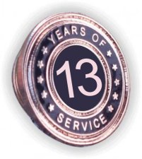 (image for) Years of Service Lapel Pin - 13 Year