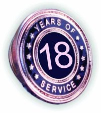 (image for) Years of Service Lapel Pin - 18 Year