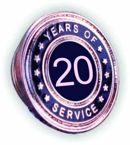 (image for) Years of Service Lapel Pin - 20 Year