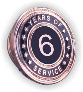 (image for) Years of Service Lapel Pin - 6 Year