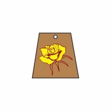 (image for) Rose Pin For Name Badge Brushed Copper