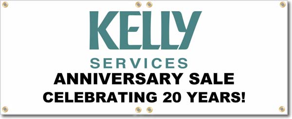 Kelly Services Banner Logo Center - $99.00 | NiceBadge™