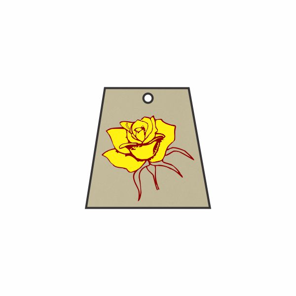 Red Roses Name Badge 