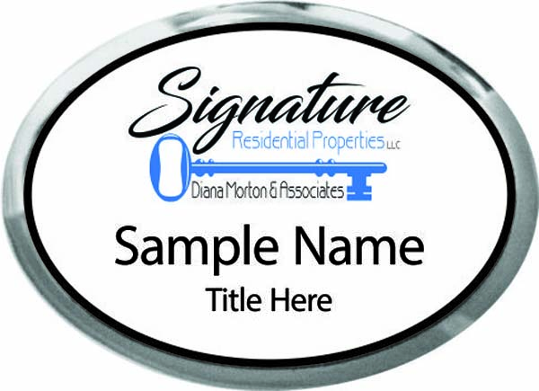 Signature Residential Properties Oval Executive Silver Other Badge ...