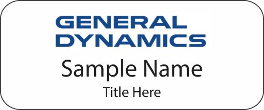 General Dynamics Standard White badge NiceBadge