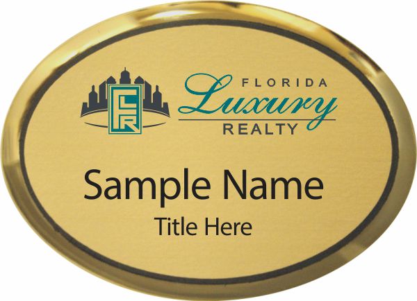 Florida Luxury Realty Oval Executive Gold Badge 1301 Nicebadge™ 6357