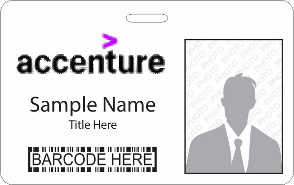 Accenture Barcode ID Horizontal badge | NiceBadge