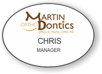 (image for) Martindontics Oval White Badge