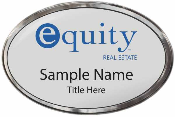 Equity Real Estate Oval Prestige Polished Badge - $32.00 | NiceBadge™