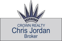 (image for) Crown Realty Silver Shaped Badge (Blue Logo)