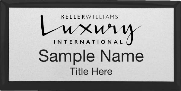 Keller Williams Luxury International Black Executive Silver Badge - $9. ...