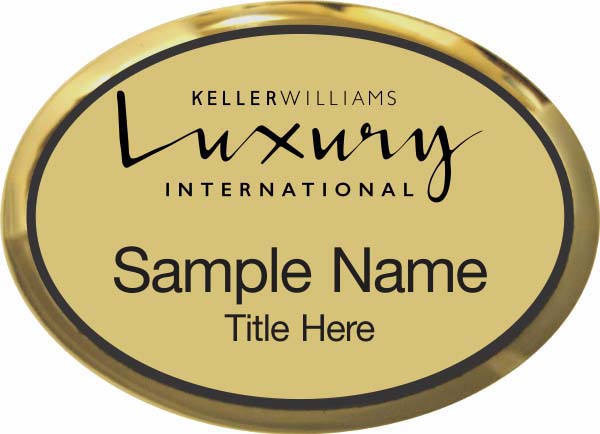 Keller Williams Luxury International Gold Oval Executive Badge - $9.08 ...