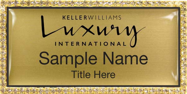 Keller Williams Luxury International Gold Bling Badge - $27.00 