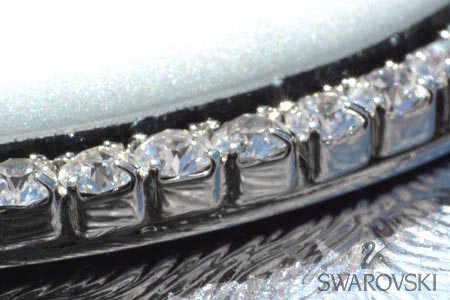 Oval Bling Swarovski Crystals Name Badge
