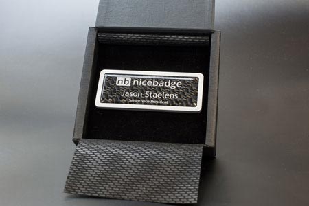 Carbon Fiber Name Badge Storage Box