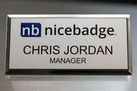 Silver Executive Name Badge