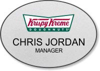 Krispy Kreme Oval Name Badge