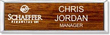 Small Executive Maple Wood Name Badge